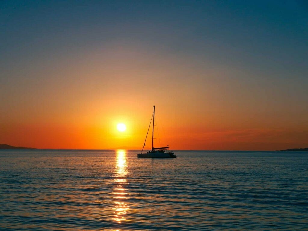 Summerwind pictured against the sunset